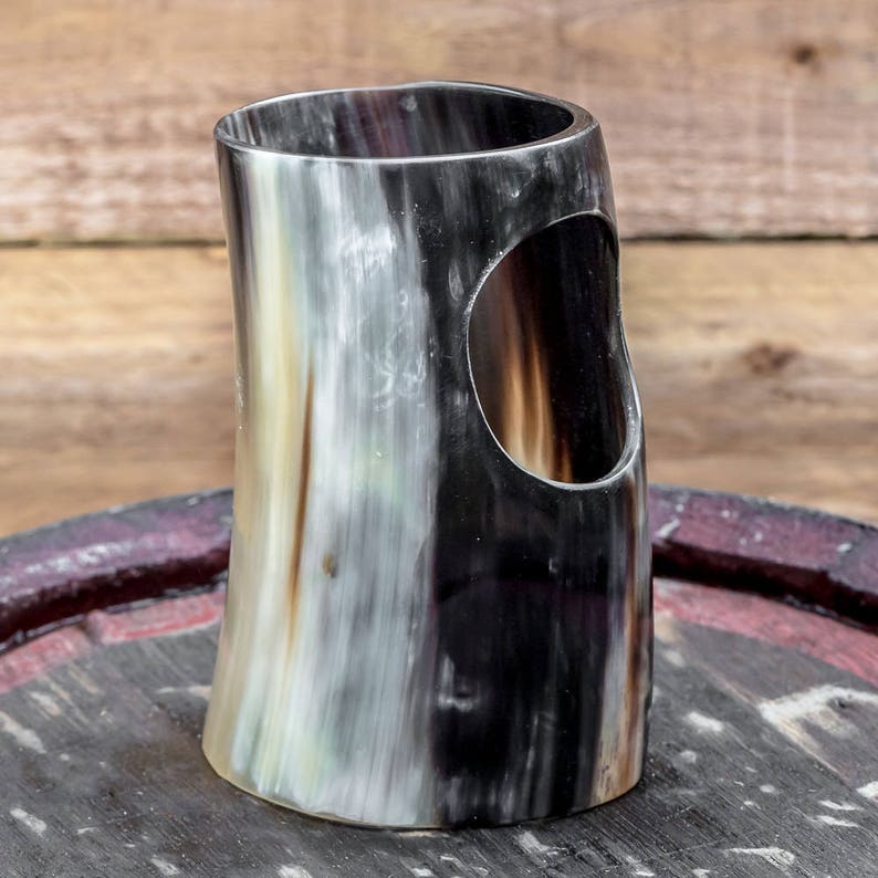 Natural Real Horn Handmade Viking Medieval LARP Drinking Horn Etsy