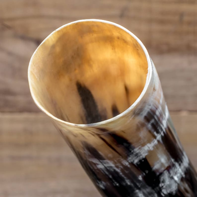 Natural Real Horn Handmade Viking Medieval LARP Drinking Horn Etsy
