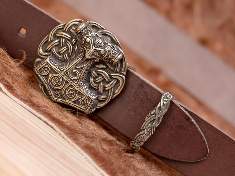 Ceinture et boucle Mjolnir marteau de Thor image 7