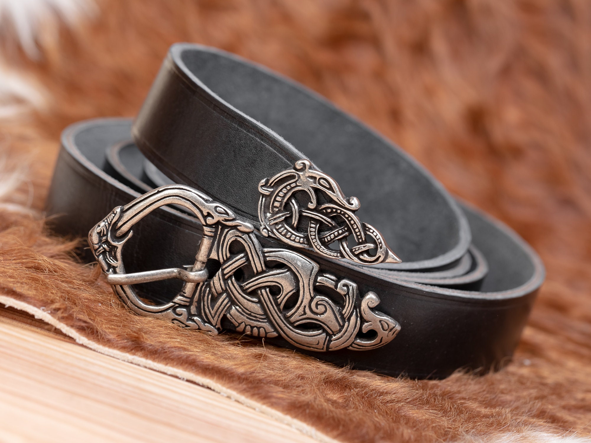 Swedish Viking Belt - Artifact Replica from Sweden | Leather Belts Brown and Bronze