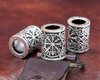 Vegvisir Viking Rune Hair Bead