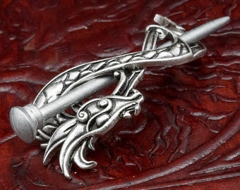 Norse Viking Celtic Jelling Style Dragon Hairpin Hair accessory