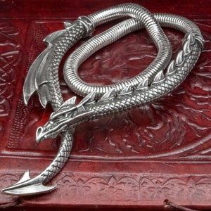 Jormungandr Dragon Necklace magnetic clasp image 9