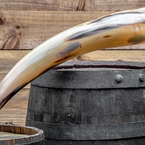 Natural Real Horn Handmade Viking Medieval LARP Drinking Horn only Large image 3