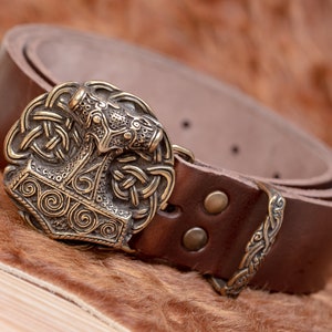 Ceinture et boucle Mjolnir marteau de Thor image 1