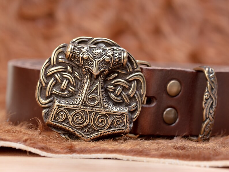 Ceinture et boucle Mjolnir marteau de Thor image 3