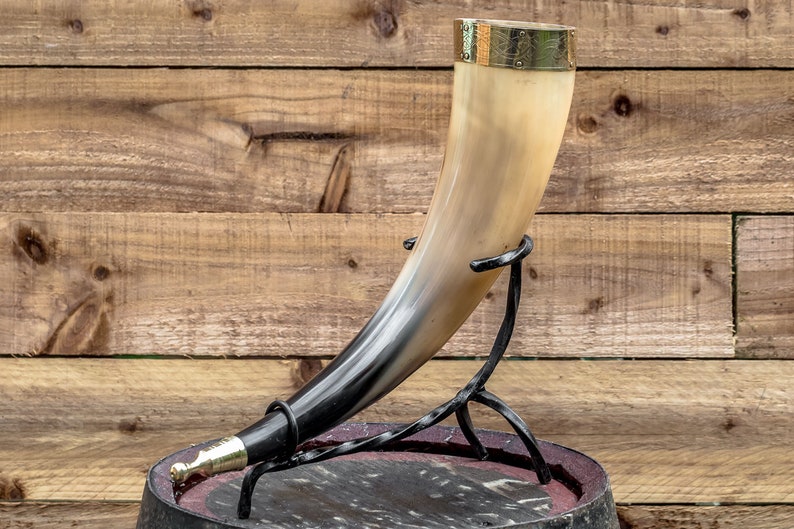 Hand Forged Drinking Horn Stand Large image 3