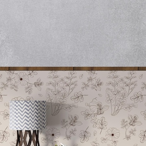 Wooden wall molding, Wood wall trim molding, Wall cornice molding, Decorative chair rail, Modern wood wall stripe decor