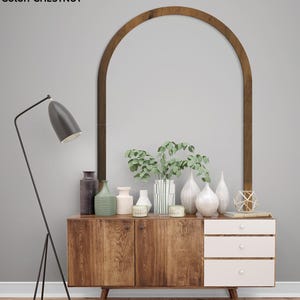 Wooden arch, Wall molding arch decor, Large wood arch wall frame, Bohemian archway wall art, Furniture molding, Wood wall accent piece