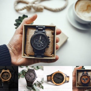 Men watch,Wooden watch,Watches for men,Engraved watch text name,Wood watch,Custom watch,Personalized watch image 10