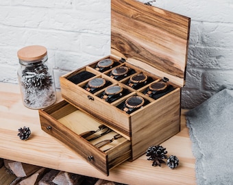 Herren Uhrenbox, Uhrenbox, Uhrenbox Personalisiert, Uhrenbox mit Schublade, Uhrenbox und Sonnenbrille