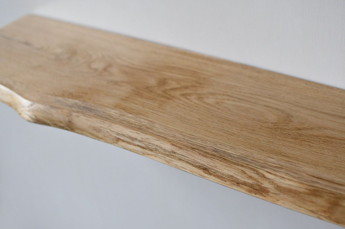 Rustic Live Edge Floating Shelfsolid Wood Floating Etsy