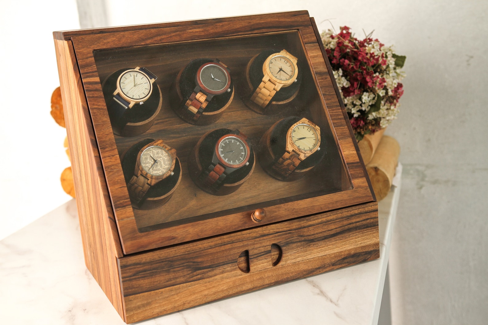 Watch Box Valet Watch Box for Men Wood Watch Box Engraved Etsy