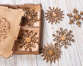 Christmas ornament snowflake,Snowflake decorations,Wood christmas decoration for home,Christmas gift wood,Snowflake wood,Christmas snowflake
