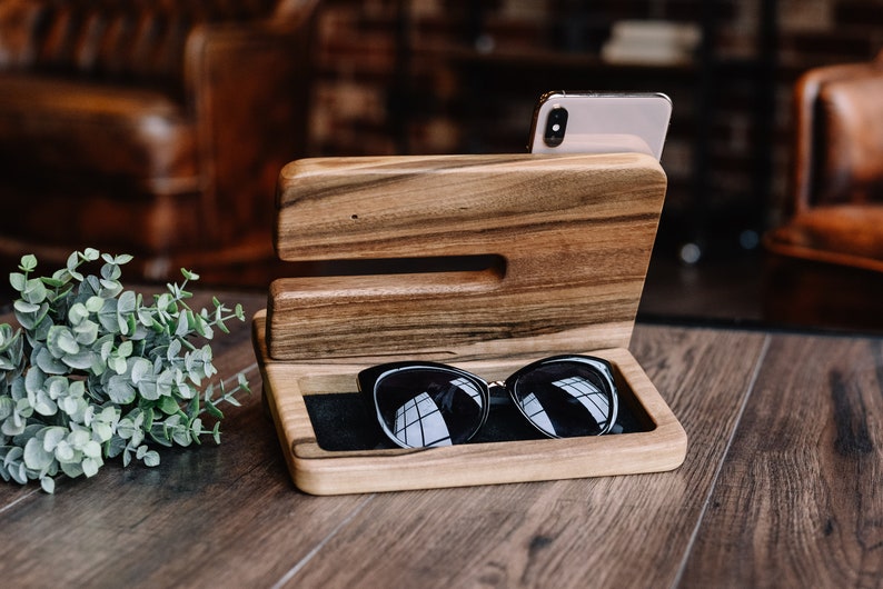 ECO Docking Station Wood Docking Station Desk Organizer Etsy