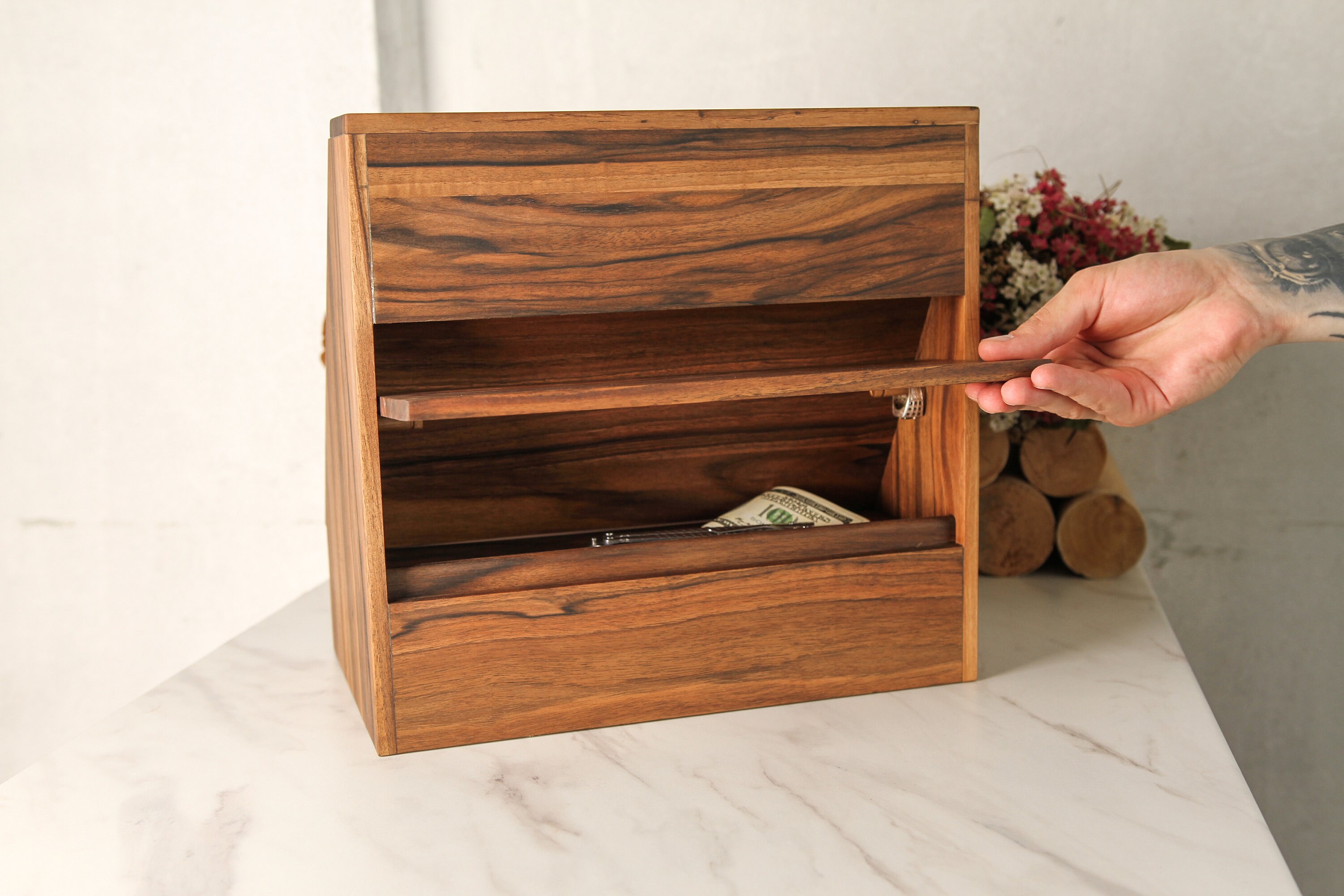 Watch Box Valet Watch Box for Men Wood Watch Box Engraved Etsy