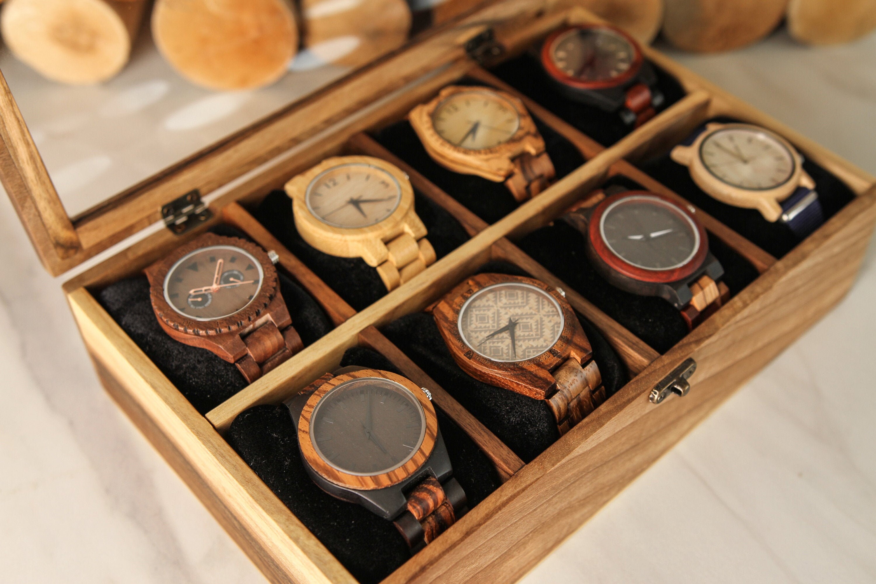 Personalized watch box for men Watch box for men Wood watch Etsy