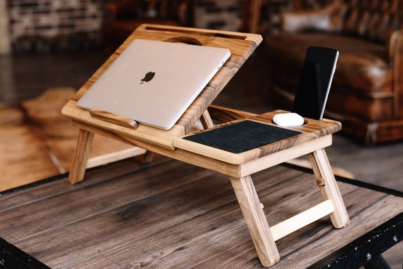 Eco friendly desk Wooden lap desk Laptop stand Lap desk Etsy