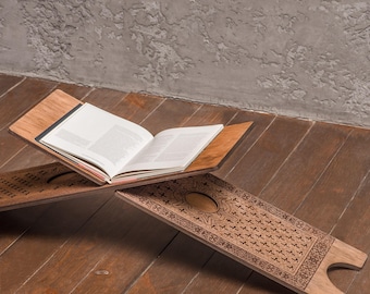 Soporte para el Corán, atril para el Corán, atril para leer libros, atril de madera, mesa para el Corán, atril para leer libros, atril para libros religiosos, regalo musulmán, regalo árabe