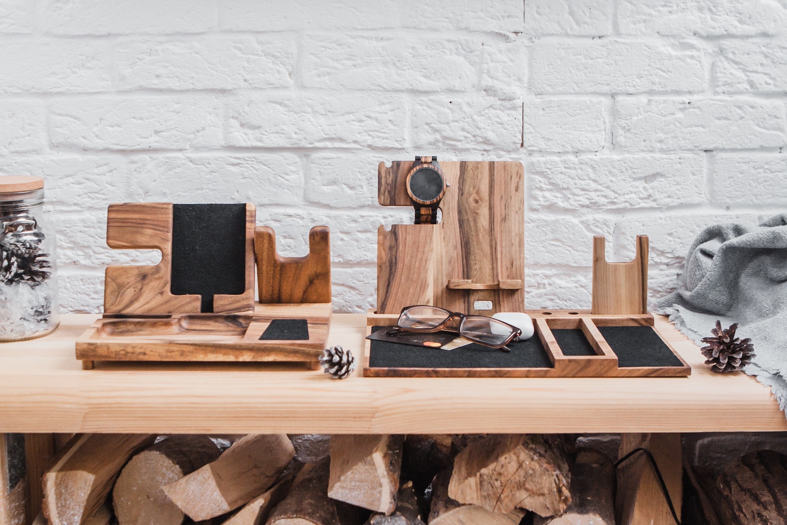 Docking Station With Gun Holder Wood Docking Station With Etsy