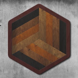 Lath art wooden, Hexagon wood wall art, Reclaimed wood art, Geometric wood wall decor, Modern wood wall art, Abstract wood wall decor