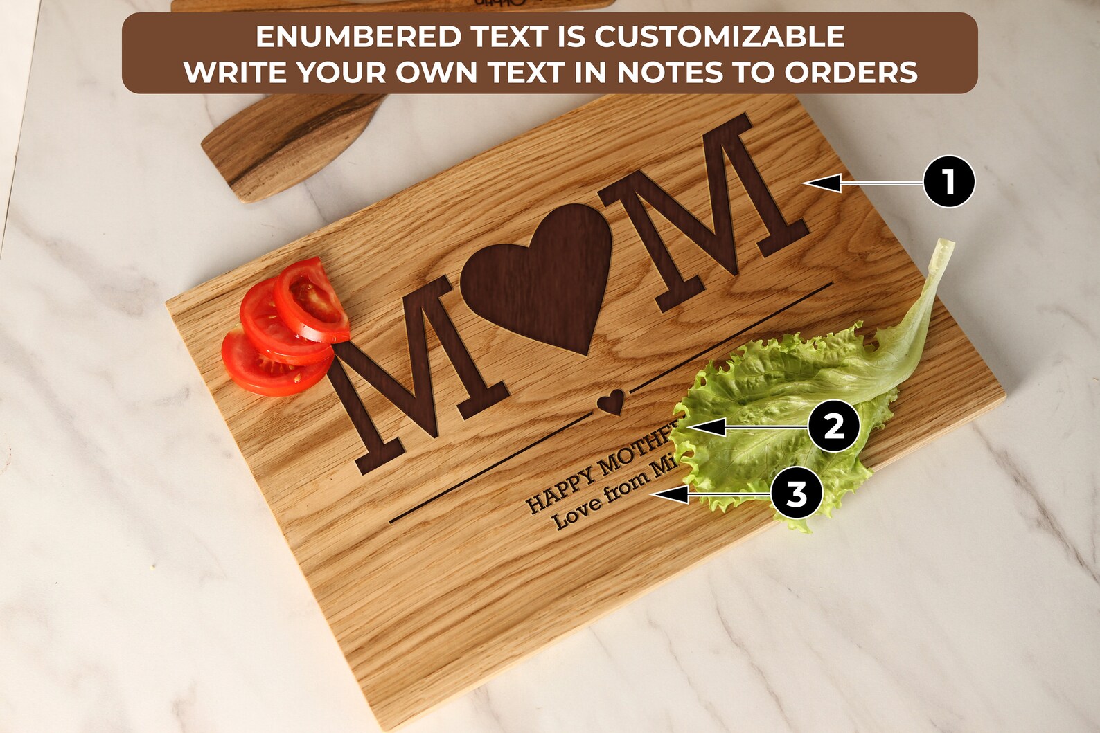 Cutting board personalized for mommy Mother's day cutting Etsy