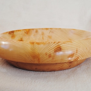 Beautiful hand turned English Yew wood fruit bowl. Ideal gift.