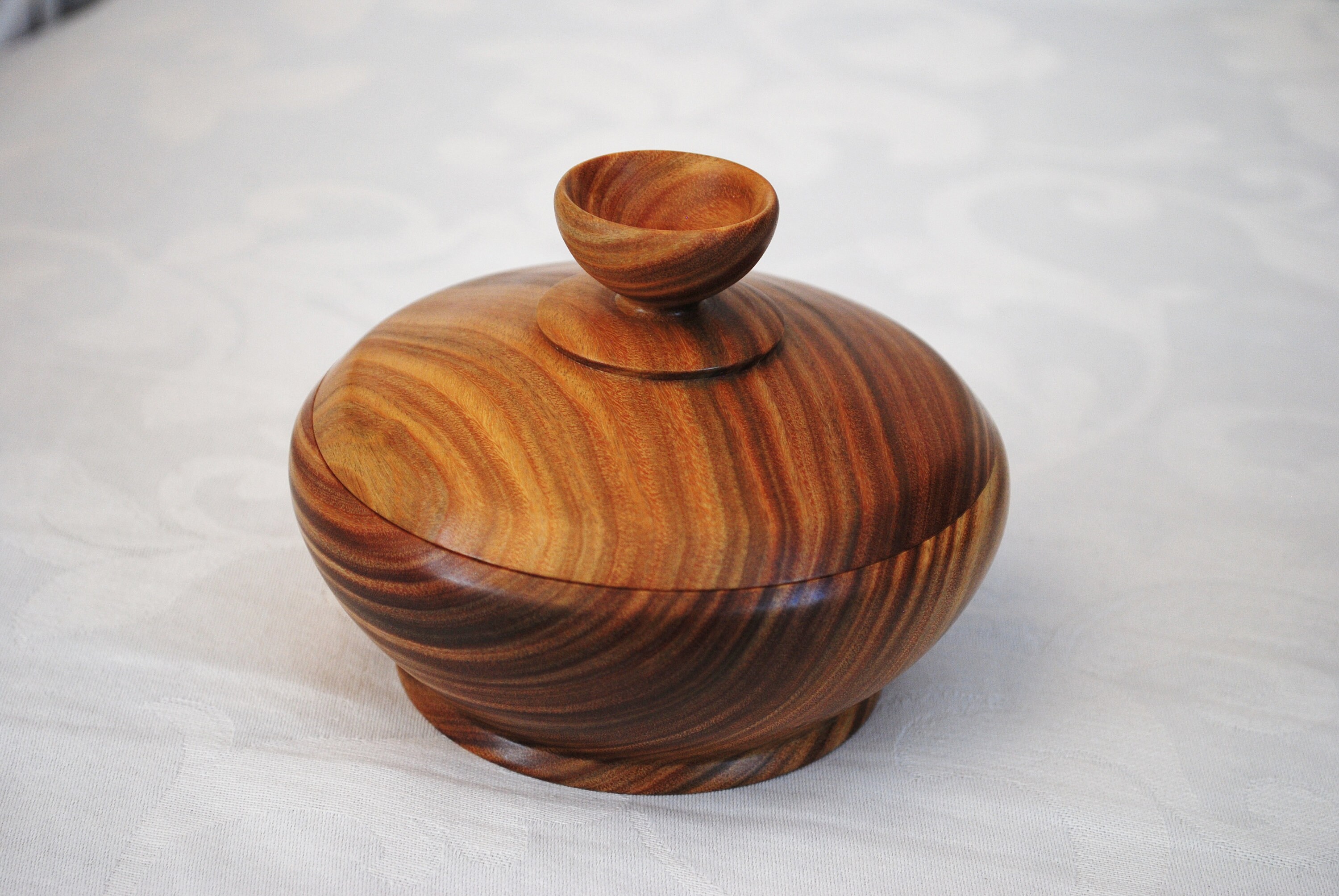 Hand turned Rare Lignum Vitae wood trinket pot / bowl with Etsy