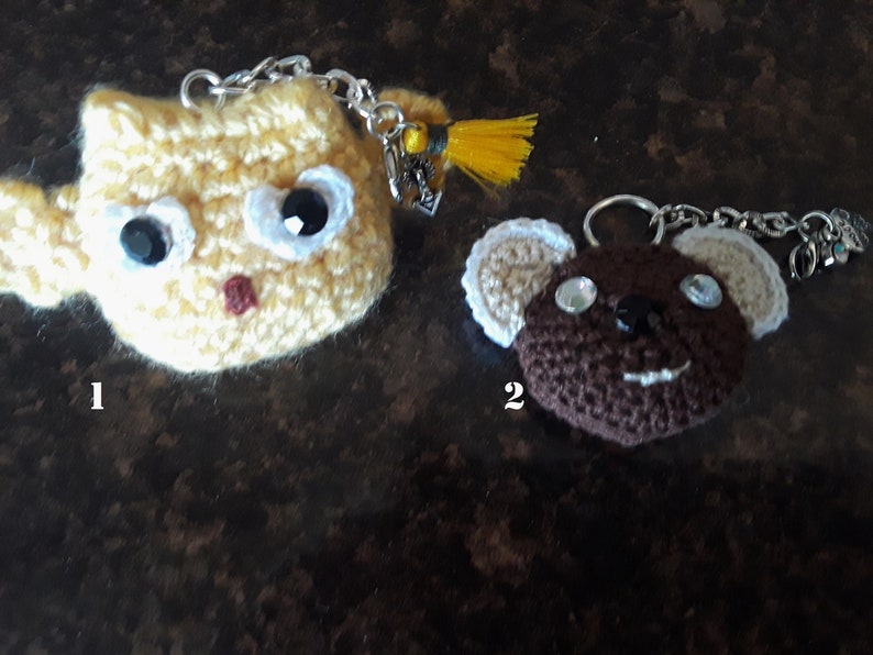 Hang them almost anywhere Many color choices Backpack Clips Yellow Birdie Owl /& Brown Bear Keyring Bling Zipper and Purse Charms