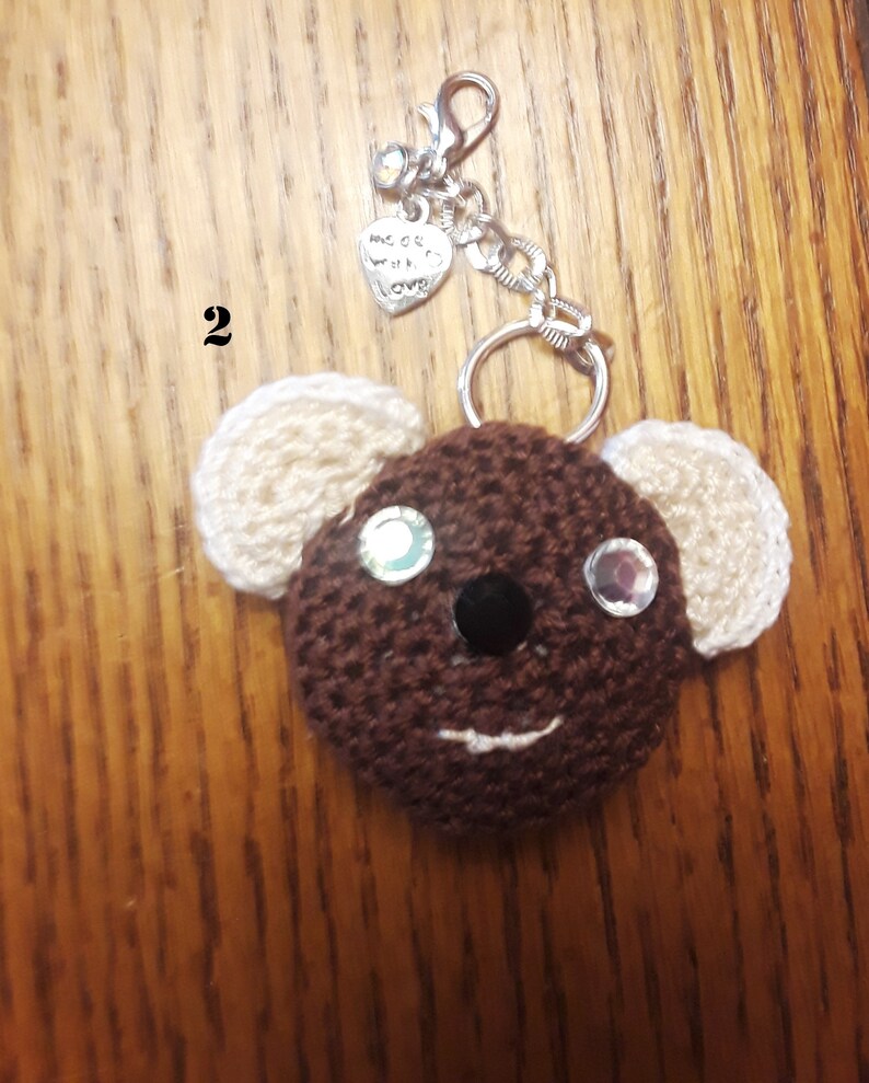 Hang them almost anywhere Many color choices Backpack Clips Yellow Birdie Owl /& Brown Bear Keyring Bling Zipper and Purse Charms