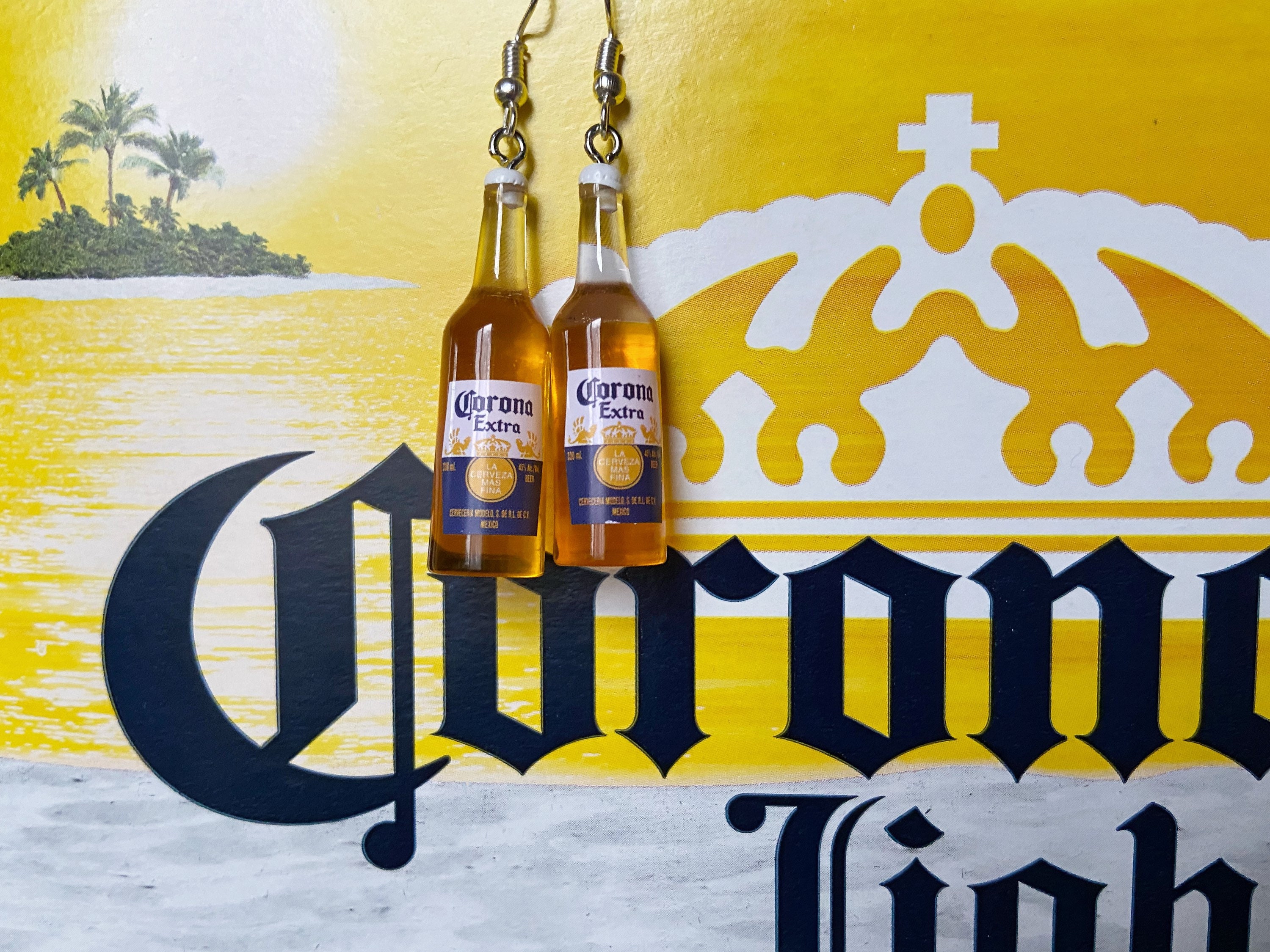 Corona Beer Bottle Earrings Corona Extra Etsy