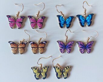 Butterfly Earrings: Animals, Insects, Wings, Summer Vibes, Gifts for Her/Him/Them