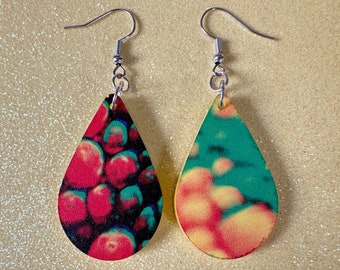 Faux Chameleon Earrings: Laser Cut Acrylic Chameleon Animal Print, Chameleons, Reptile, Zoo, Colorful, Tropical, Best Gifts for Her/Him/Them