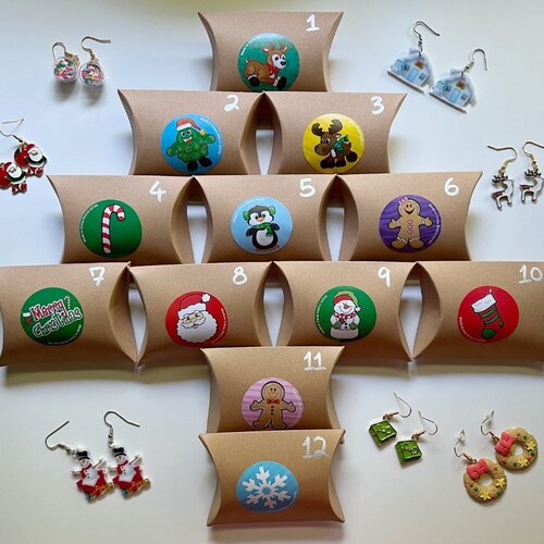 Advent Calendar earringlicious 12 Days of Christmas Etsy