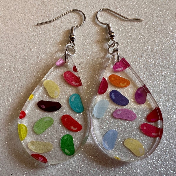 Jelly Bean Earrings Etsy