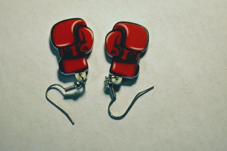 Boxing Glove Earrings Sports Boxer Hobby MFA Etsy