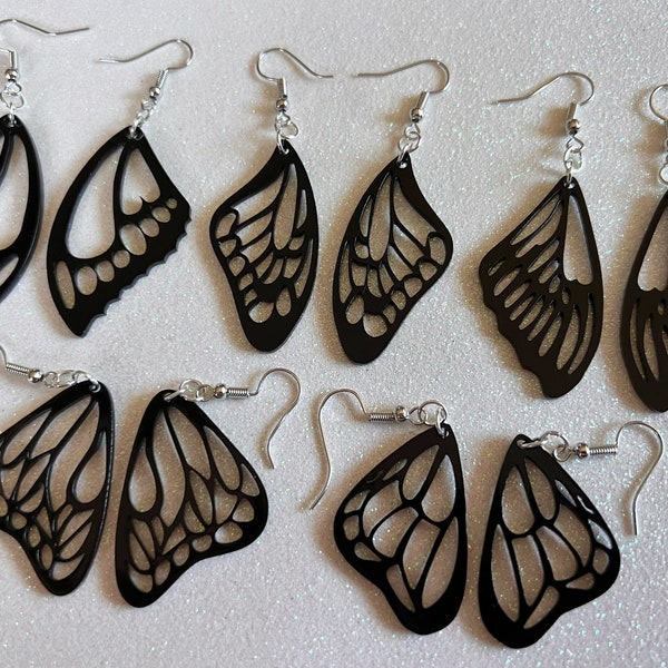 Dainty Butterfly Wing Earrings: Laser Cut Acrylic Butterflies, Summer, Monarch, Insects, Bugs, Gifts for Her/Him/Them