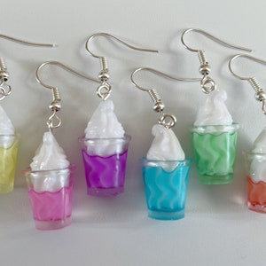 CLEARANCE - Pudding Earrings: Dessert, Ice Cream, Whipped Cream, Sweet Tooth, Food Earrings, Best Gifts for Her/Him/Them