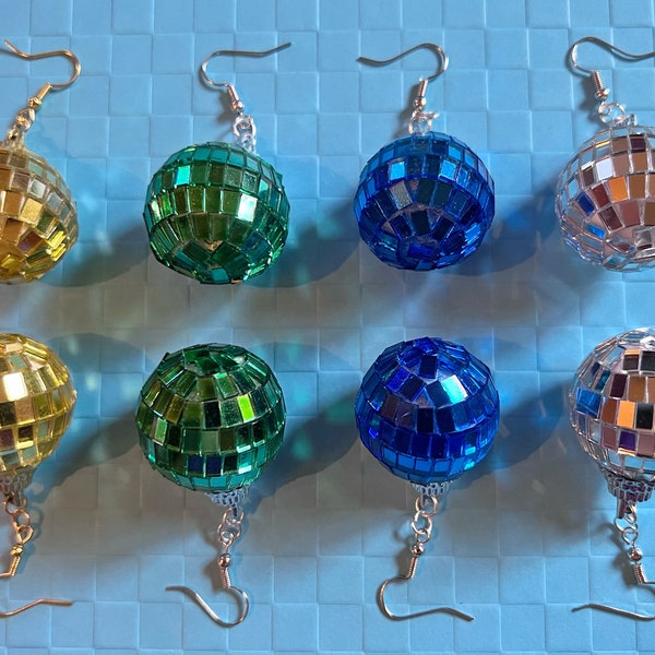 Disco Ball Earrings Etsy