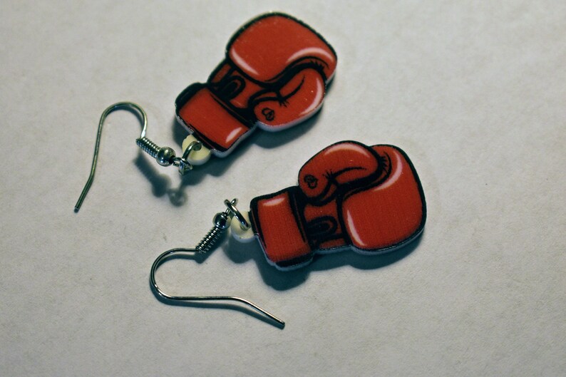 Boxing Glove Earrings Sports Boxer Hobby MFA Etsy