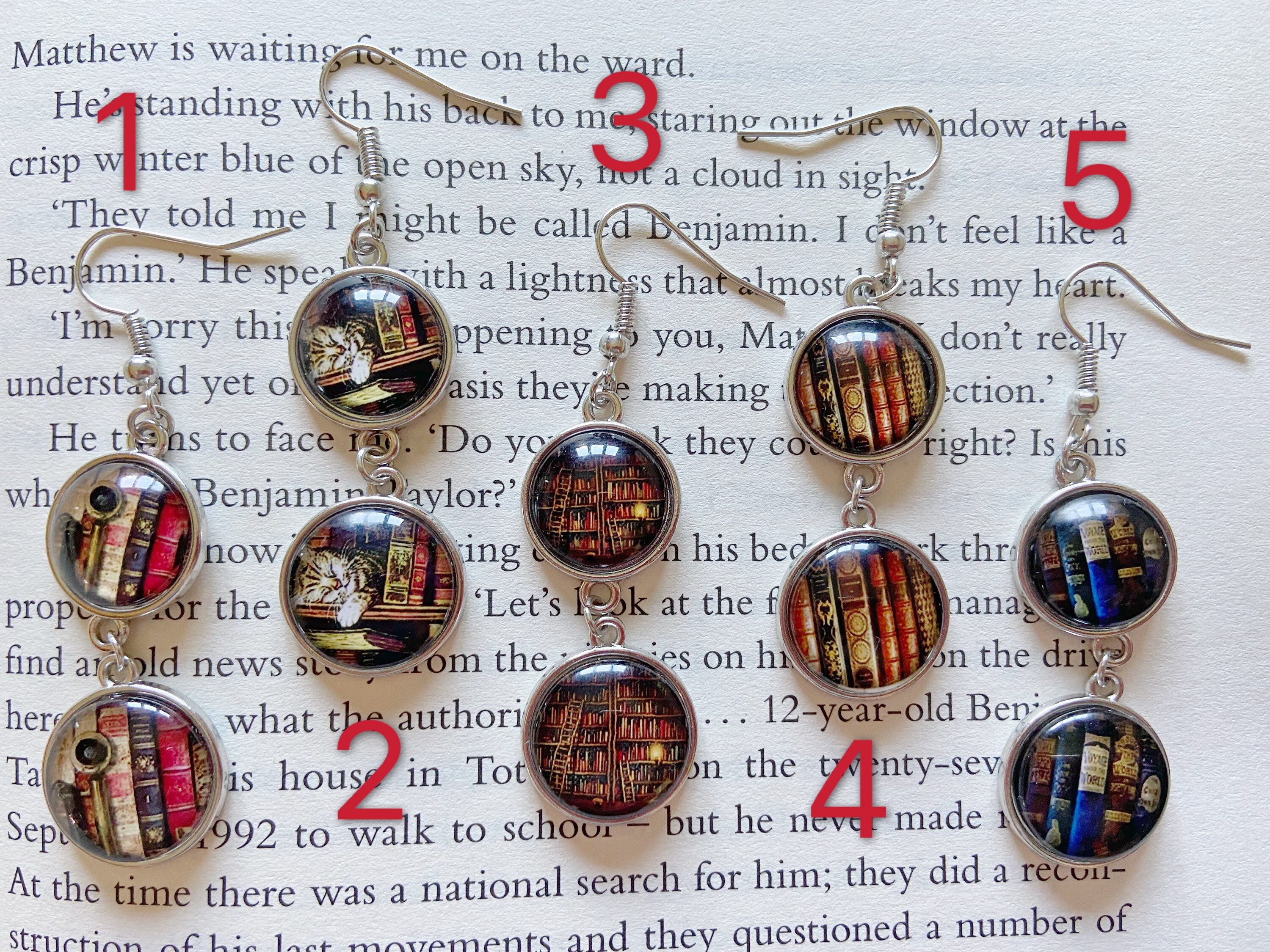 Wklo0avmg Reader Earrings Eardrop Book Earrings Gifts for Her Book Lover Literary Gift Reading Jewellery Bibliophile Jewelry Librarian Gift,QK0O371