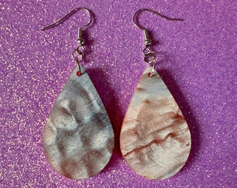 Faux Mother of Pearl Earrings: Laser Cut Acrylic Pearls, Oyster, Shells, Mollusks, Ocean Animals, Sea, Shell, Best Gifts for Her/Him/Them