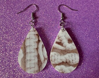 Macramé Earrings: Laser Cut Acrylic Macrame Earrings, Hobby, Knotting, Knots, Crafter, Plants, Crafts, Textile, Best Gifts for Her/Him/Them