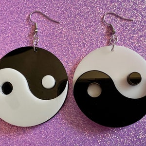 YinYang Earrings: Asian, Buddhist Philosophy, Zen, Gifts for Her/Him/Them