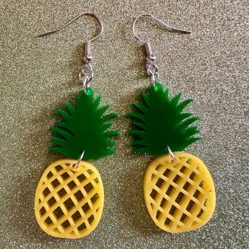Pineapple Earrings Etsy