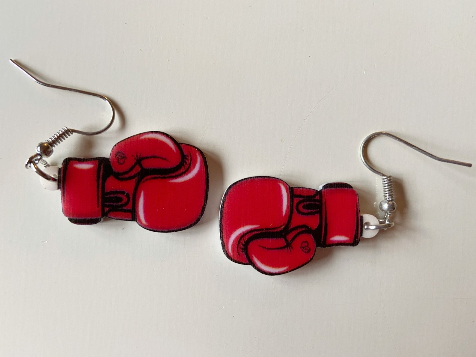 Boxing Glove Earrings Sports Boxer Hobby MFA Etsy