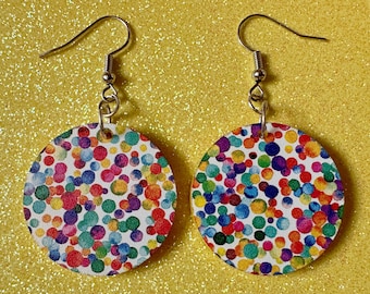 Rainbow Earrings: Laser Cut Acrylic Rainbows, Pride, Hawaii, Aloha, Summer Vibes, Happy, Colorful, Colors, Art, Best Gifts for Her/Him/Them