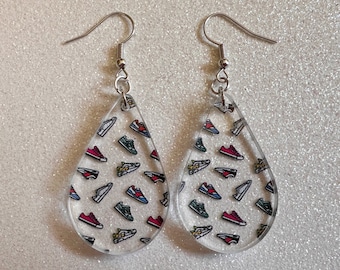 Running Shoes Earrings: Laser Cut Acrylic Shoes, Sports Shoes, Sneakers, Runner, Fashion, Track, Trainer, Sport, Best Gifts for Her/Him/Them