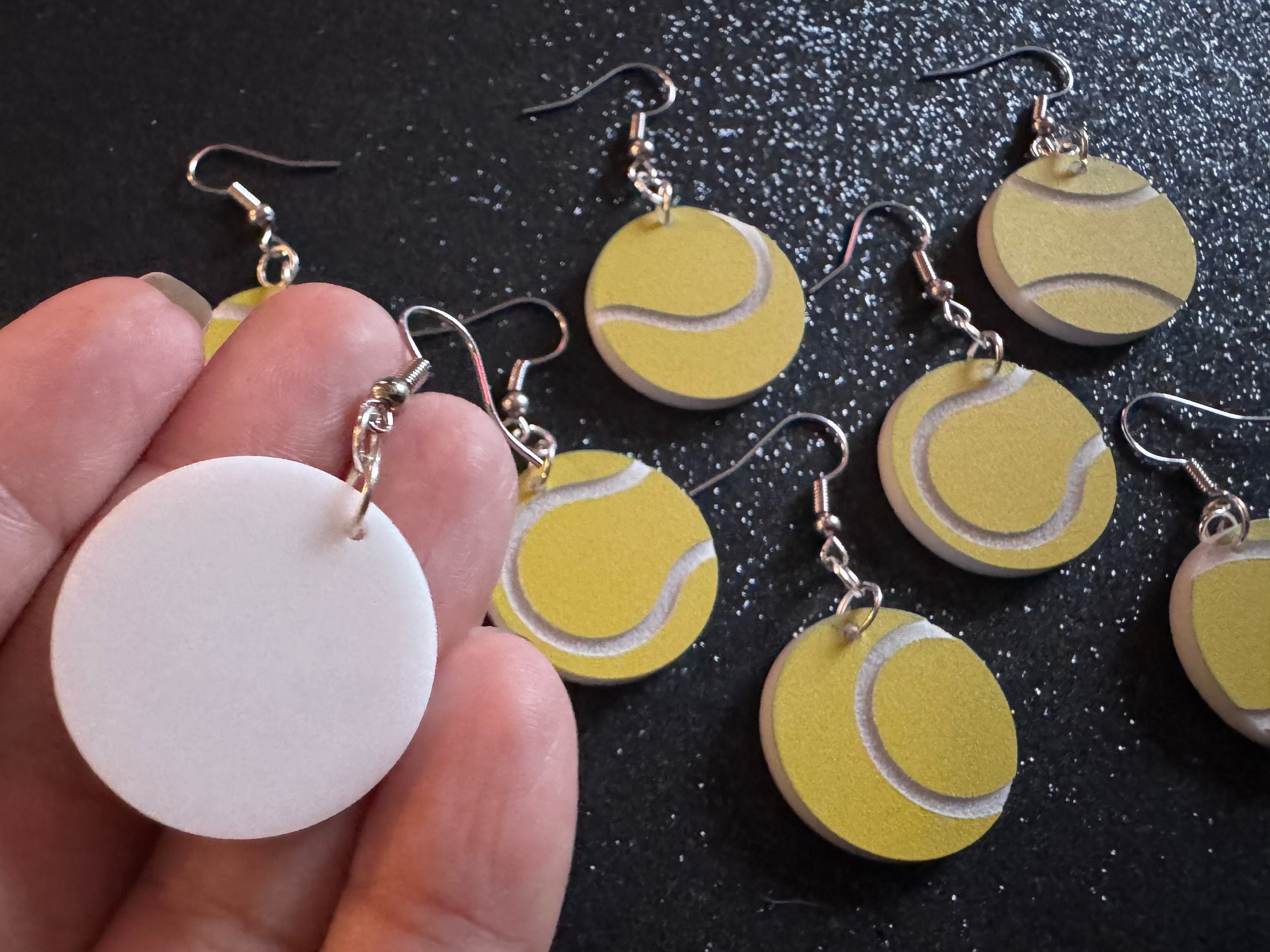Orecchini Pendenti A Racchetta Da Tennis In Acciaio Inox - Gioielli Sportivi Per Appassionati, Regalo Originale - 3