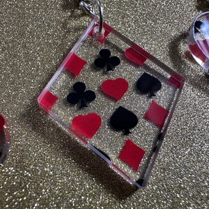thumbnail image 2 of Playing Card Earrings King Queen Jack Heart Spades Heart 2 of 11